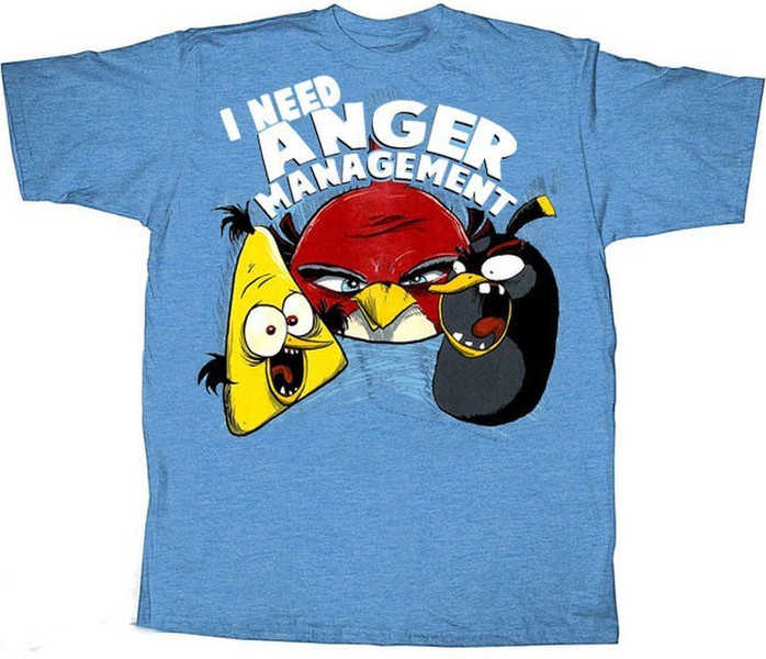 Triko Angry Birds: I Need Anger Management XL XL Blau