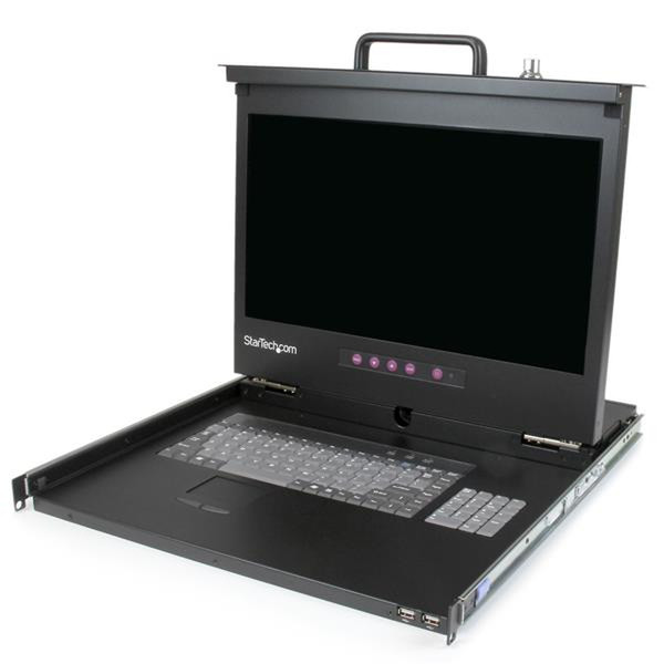 StarTech.com Rackmount LCD Console - 1U - 17in Screen - US Keyboard - 1080p