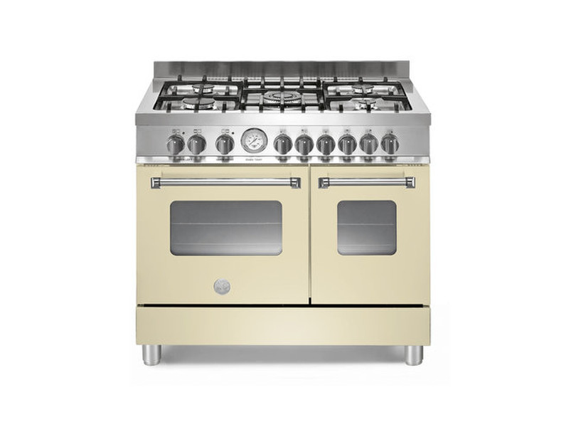 Bertazzoni AD90 5 MFE CRE Freistehend Gas hob Edelstahl Küchenherd