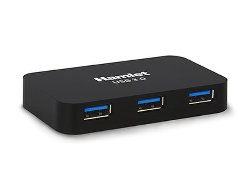 Hamlet XHUB430BK USB 3.0 (3.1 Gen 1) Micro-B 5000Мбит/с хаб-разветвитель