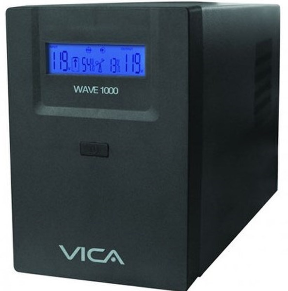Vica WAVE 1000 2500VA 6AC outlet(s) Black uninterruptible power supply (UPS)