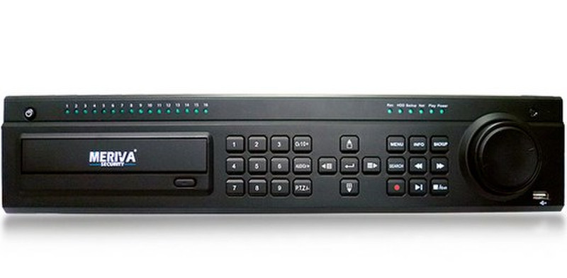 Meriva Security MVA-08HDC Schwarz Digitaler Videorekorder (DVR)