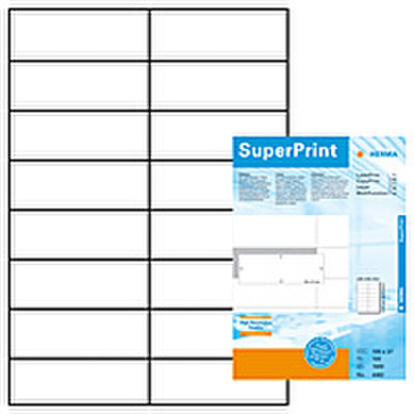 HERMA Etiket SuperPrint 4462 1600шт самоклеящийся ярлык