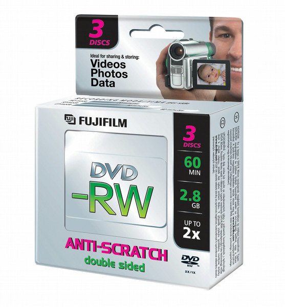 Fujifilm 3 x DVD-RW 2x 2.8ГБ DVD-RW 3шт