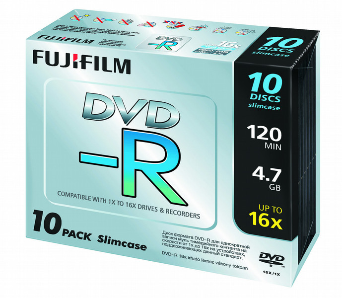 Fujifilm P10DVMGJ10A 4.7GB DVD-R 10pc(s) blank DVD