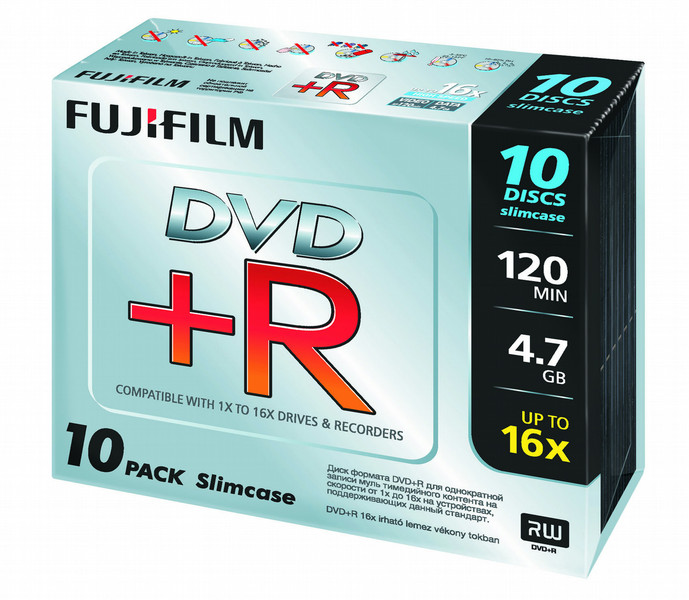 Fujifilm 10 x DVD+R 16x 4.7GB DVD+R 10pc(s)