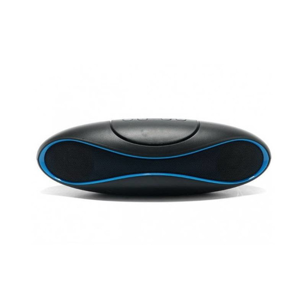 Techly Portable Bluetooth Wireless Rugby Speaker MicroSD/TF Black/Blue ICASBL04