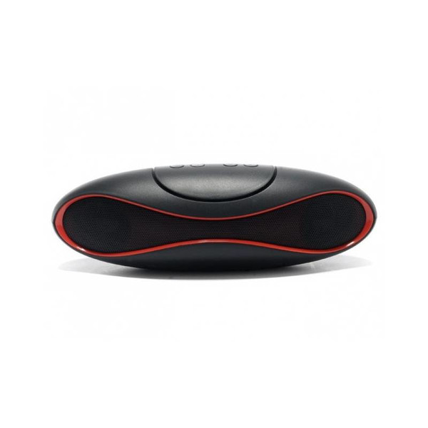 Techly Portable Bluetooth Wireless Rugby Speaker MicroSD/TF Black/Red ICASBL01