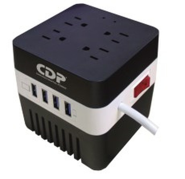 CDP RU AVR 604 4AC outlet(s) 0U Schwarz, Weiß Stromverteilereinheit (PDU)