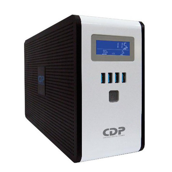 CDP RU-Smart 1010 Standby (Offline) 1000VA 10AC outlet(s) Schwarz, Weiß Unterbrechungsfreie Stromversorgung (UPS)