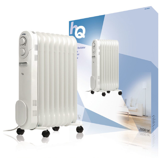 HQ -OR09 Для помещений 2000Вт Белый Радиатор электрический обогреватель