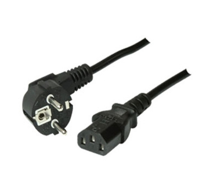 shiverpeaks Type F/C13 1.8m 1.8m Power plug type F C13 coupler Black power cable