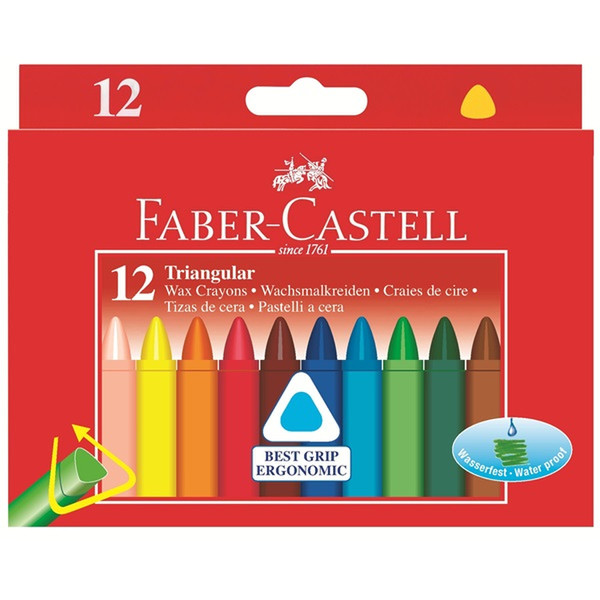 Faber-Castell 120010 12шт восковой мелок/карандаш
