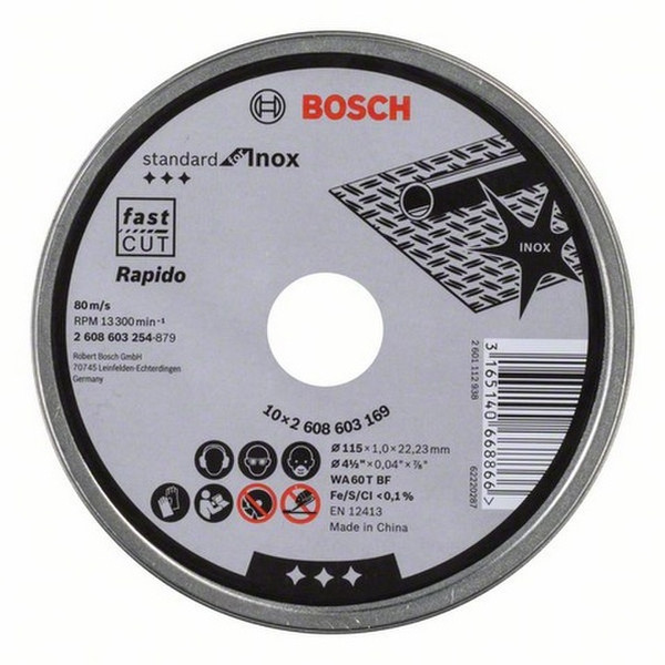 Bosch 2 608 603 254 Ріжучий диск 10шт