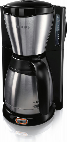 Philips Viva Collection HD7546/25 Отдельностоящий Полуавтомат Капельная кофеварка 1.2л 10чашек Черный, Нержавеющая сталь кофеварка
