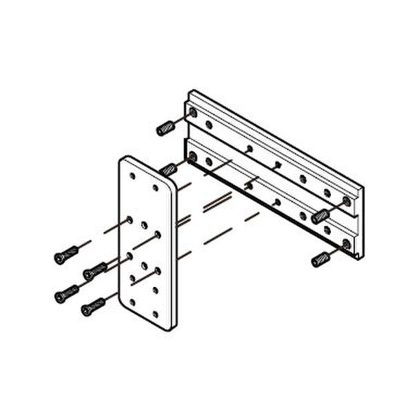 Ergotron Attachment Options Horizontal Track Mount Bracket Kit