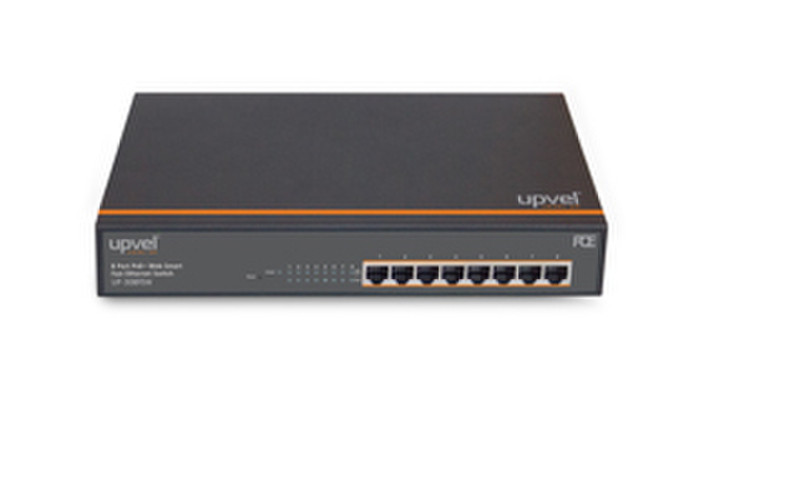 UPVEL UP-308FEW Managed L2 Fast Ethernet (10/100) Power over Ethernet (PoE) 1U Black network switch