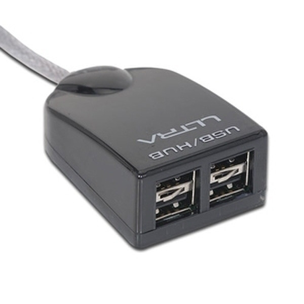 Ultra 4-Port USB 2.0 Hub 480Mbit/s Schwarz Schnittstellenhub