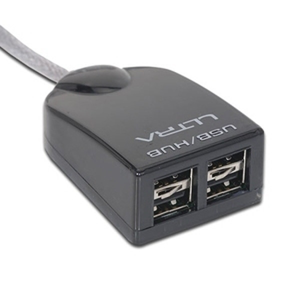 Ultra 4-Port USB 2.0 Hub 480Mbit/s Black interface hub