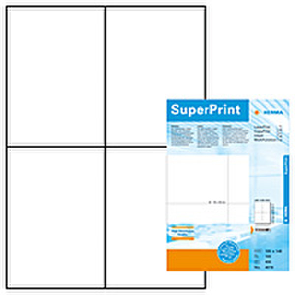 HERMA Etiket SuperPrint 4676 400шт самоклеящийся ярлык