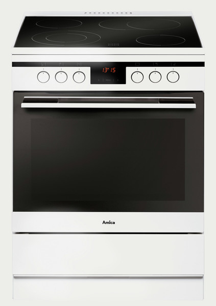 Amica SHC 11685 W Отдельностоящий Ceramic hob A Белый