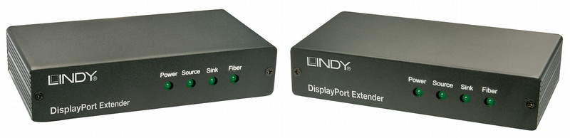 Lindy 38403 Network transmitter & receiver Black