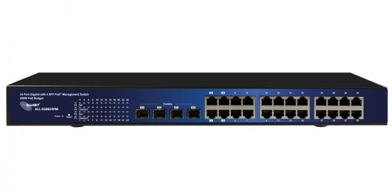 ALLNET 123236 Неуправляемый Gigabit Ethernet (10/100/1000) Power over Ethernet (PoE) 19U Черный