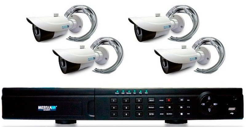Meriva Security NVR-304KIT Verkabelt 4channels Videoüberwachungskit