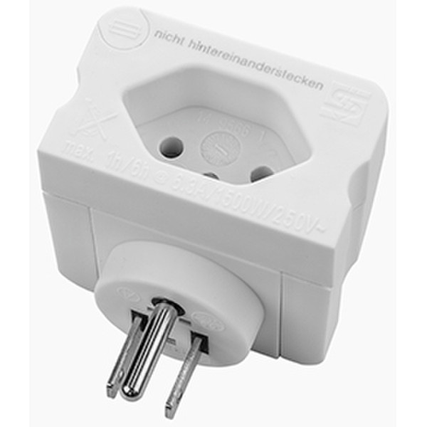 Steffen 1409566 2 U Type B Type J (CH) White power plug adapter