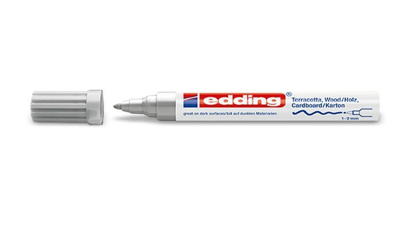 Edding 4040 Кистевидный наконечник Cеребряный 1шт маркер