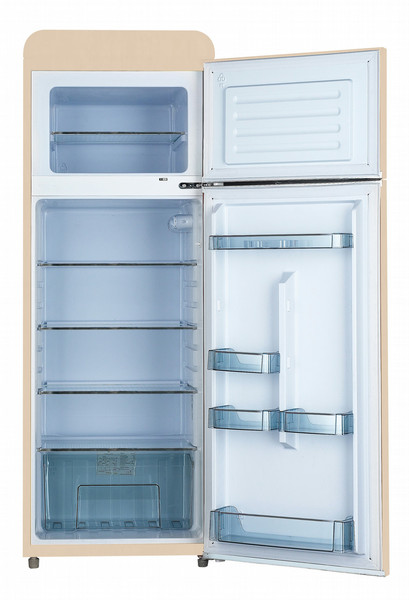 Electroline TME-28VAC freestanding 208L A++ Cream fridge-freezer
