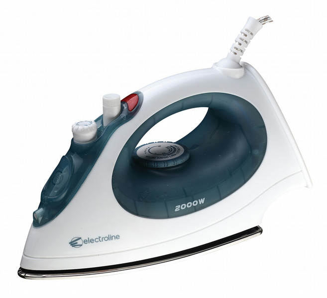 Electroline FVE-2017C Dry & Steam iron Stainless Steel soleplate 2000W Blue,White