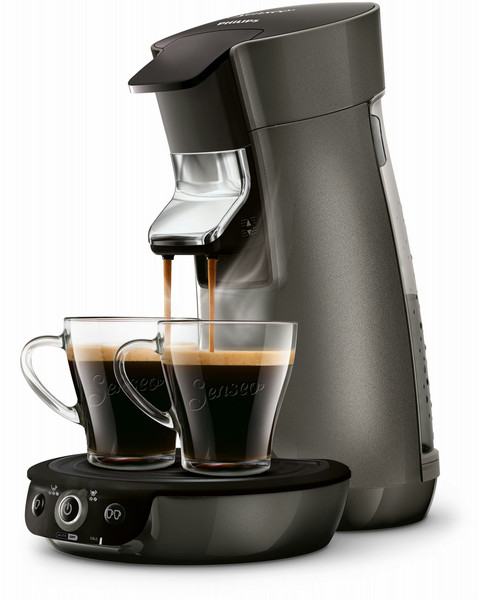Senseo HD7833/50 Отдельностоящий Автоматическая Капсульная кофеварка 0.9л 6чашек Черный, Титановый кофеварка