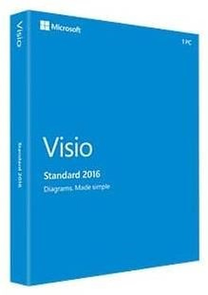 Microsoft Visio Standard 2016 Voll 1Benutzer Niederländisch