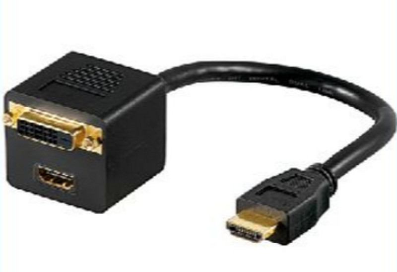 Tecline 39910195 HDMI + DVI HDMI Черный кабельный разъем/переходник