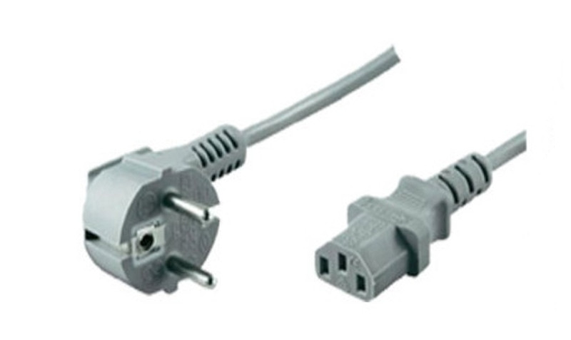 shiverpeaks Type F/C13 1.8m 1.8m Power plug type F C13 coupler Grey power cable