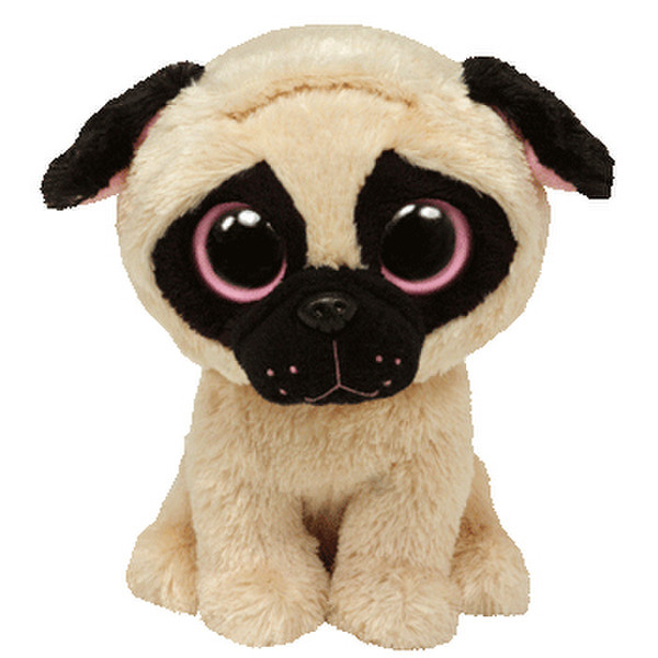 TY Pugsly Игрушечная собака Бежевый, Черный