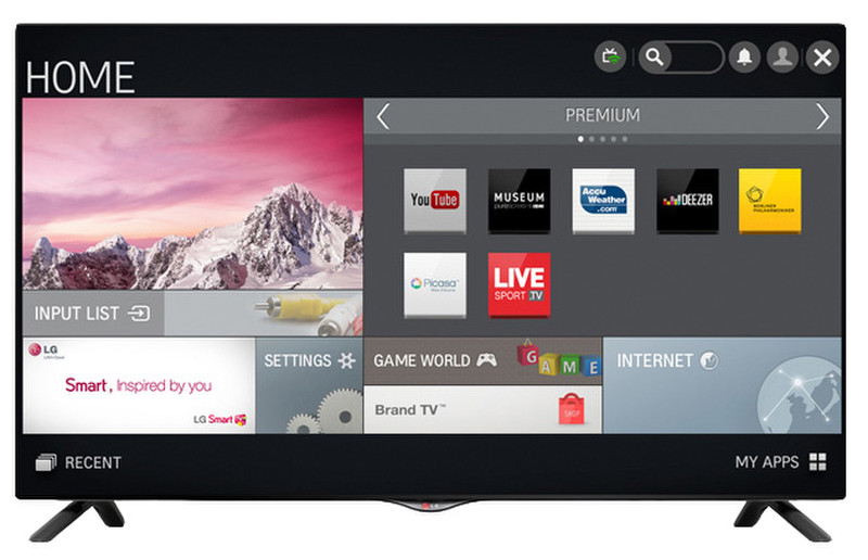 LG 40UF695V 40Zoll 4K Ultra HD Smart-TV WLAN Schwarz LED-Fernseher