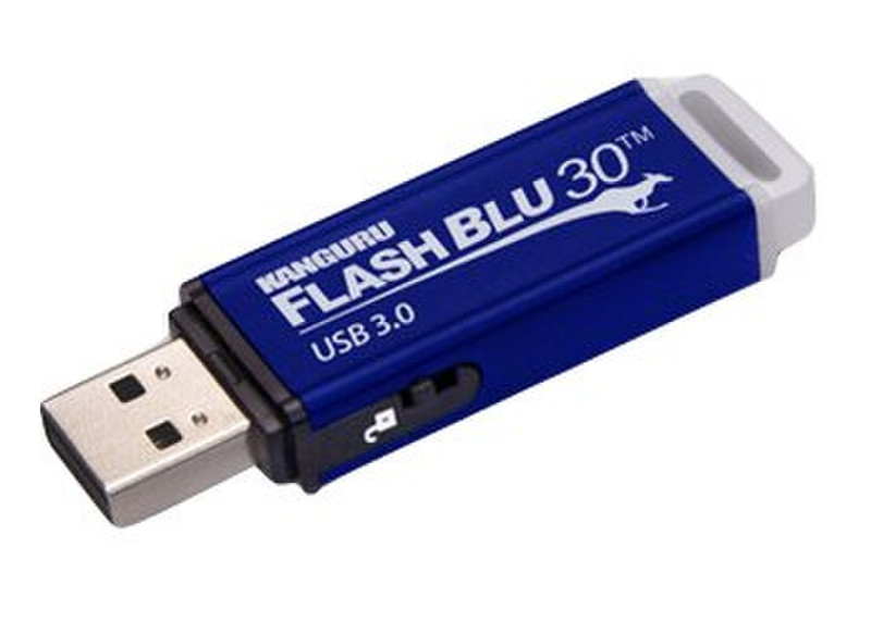 Kanguru FlashBlu30 128ГБ USB 3.0 (3.1 Gen 1) Тип -A Синий, Белый USB флеш накопитель