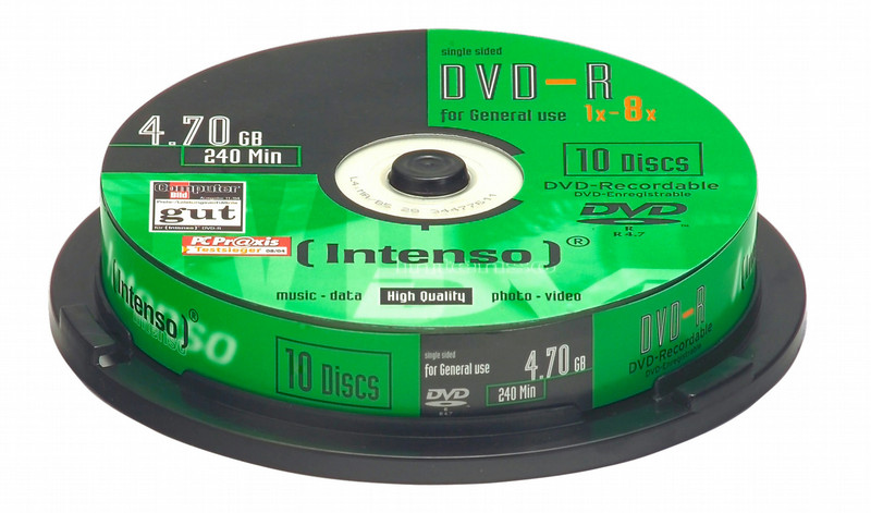 Intenso DVD-R 4,7Gb 8x spindel (10)