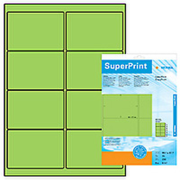 HERMA Labels luminous green 99,1x67,7 SuperPrint 200 pcs. 200pc(s) self-adhesive label