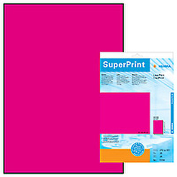 HERMA Labels luminous pink 210x297 SuperPrint 25 pcs. 25Stück(e) selbstklebendes Etikett