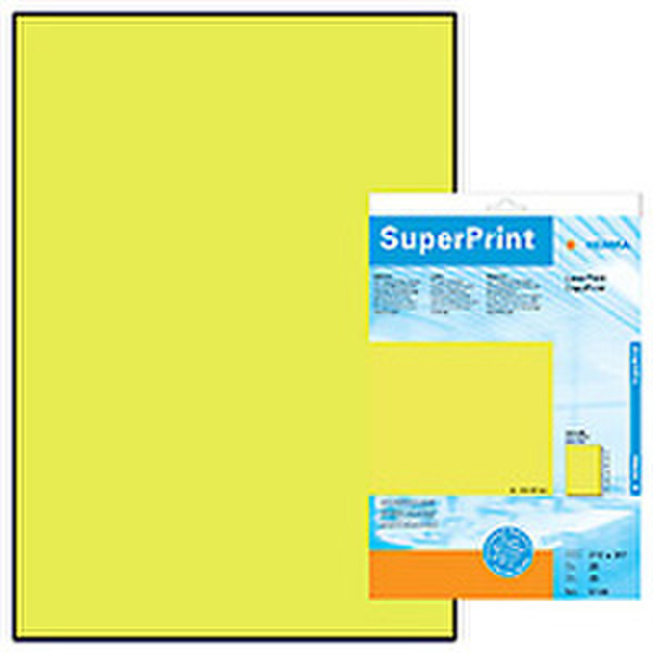 HERMA Labels luminous yellow 210x297 SuperPrint 25 pcs. 25шт самоклеящийся ярлык