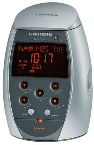 Grundig Radio-controlled FM clock radio Noctus SC 9100 Personal Grey,Silver