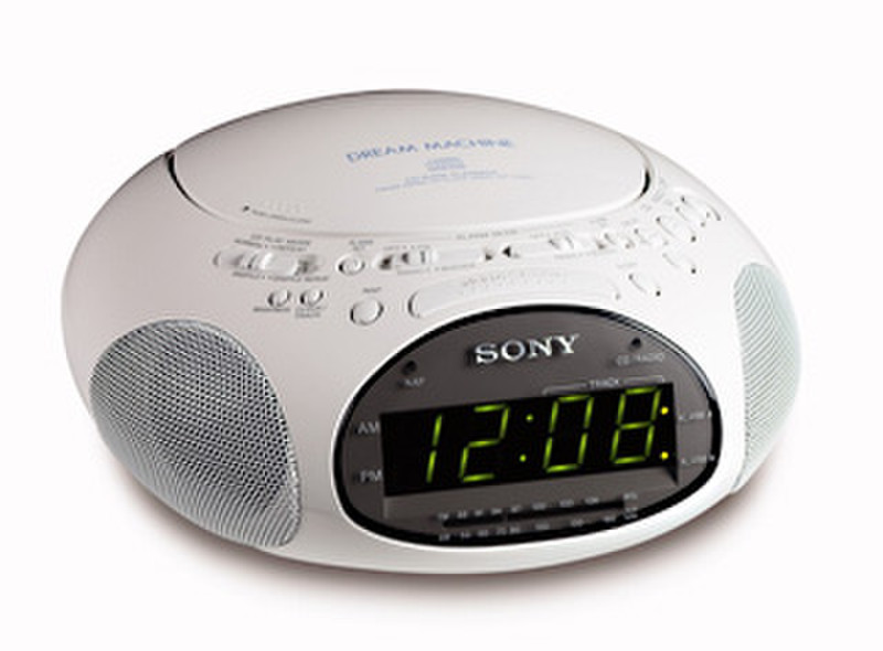 Sony CLOCK RADIO ICF-CD831 Analog Weiß CD-Radio