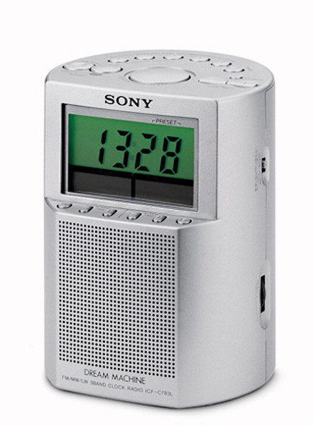 Sony CLOCK RADIO ICF-C795 Часы Цифровой Cеребряный радиоприемник