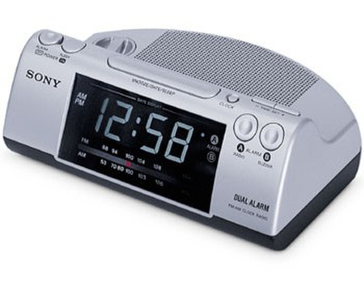 Sony Clock Radio ICF-C470L Часы Аналоговый Cеребряный радиоприемник