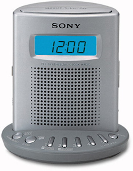 Sony ICF-C713 Clock Radio Часы Цифровой Cеребряный радиоприемник