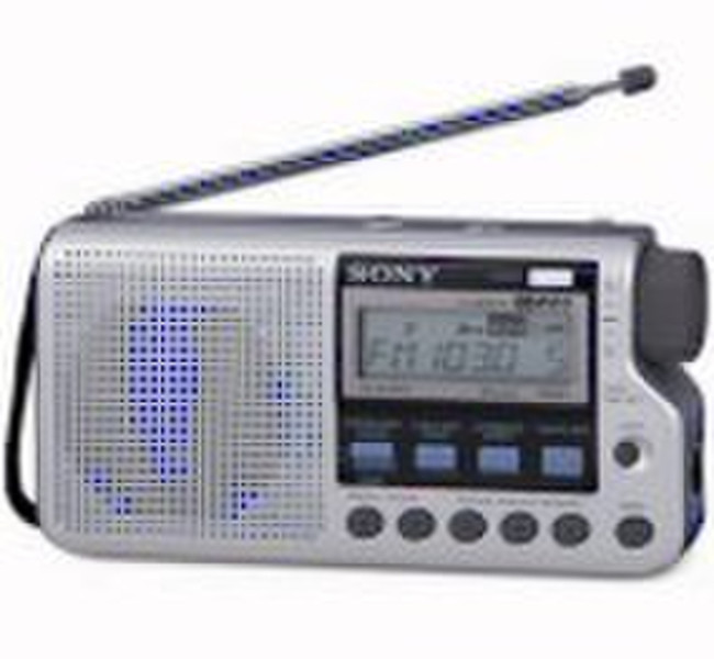 Sony Portable Radio ICF-M33RDS Портативный Цифровой Cеребряный радиоприемник