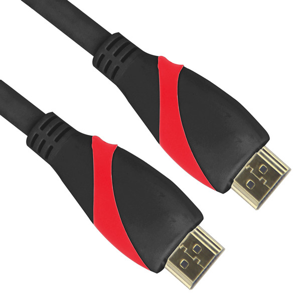 VCOM 2xHDMI 1.8m 1.8m HDMI HDMI Schwarz, Rot HDMI-Kabel